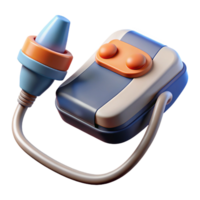 pristine tropical Ultrasounprobe with gel coating, connecteto an ultrasounmachine, realistic, studio lighting, isolateon transparent background,high-resolution product photography sharp png