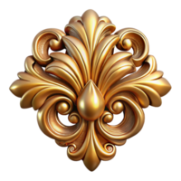 serene whimsical mid-century Art Nouveau ornament, intricate floral design, polishebrass finish, soft lighting, isolateon transparent background,high-resolution product photography sharp png