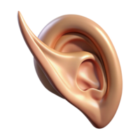 bolimmaculate A polisheelf ear, pointeandelicate, realistic skin texture, soft lighting, side view, hyperrealistic, isolateon transparent background,high-resolution product photography 8K png