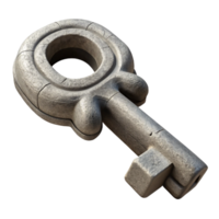 gorgeous quintessential Stone carvelogo of an ancient key, weatheretexture, dramatic lighting, product shot, isolateon transparent background,high-resolution product photography png