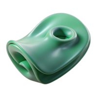 calm stunning A single, tightly rollejade face mask sheet, showing texture anfolds, soft lighting, top-down view, isolateon transparent background,high-resolution product photography impeccable png