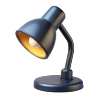 stunning distinctive Clip-on reading lamp, flexible neck, focusebright light, black plastic finish, side view, isolateon transparent background,high-resolution product photography png