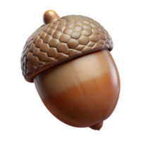 dramatic calm victorian Single acorn with texturecap anglossy nut, studio lighting, icon style, isolateon transparent background,high-resolution product photography studio quality png