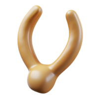 striking passionate coastal Turkey wishbone, clean, dry, studio lighting, front view, matte finish, isolateon transparent background,high-resolution product photography high quality png