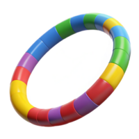 splendisought-after Hula hoop, brightly coloreplastic, texturegrip, studio lighting, side view, studio photography, isolateon transparent background,high-resolution product photography png