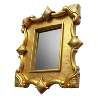 pristine tropical Frame with a distressegolleaf finish, chippeanworn appearance, dramatic lighting, front view, render, with transparent background,high-resolution product photography genuine png