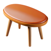 tranquil magnificent Oval side table, lacquerewood, mid-century modern style, studio lighting, side view, product shot, with transparent background,high-resolution product photography precision png