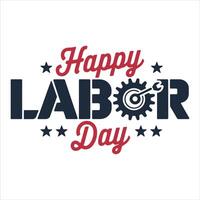 Labor Day Celebration with Tools and Gear vector