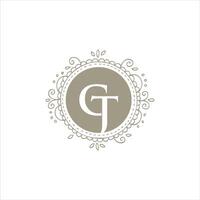 CTJ Letter monogram Initial Logo Design Illustration. CTJ elegant and Professional icon design vector