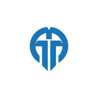 MT Letter monogram Initial Logo Design Template Illustration. MT elegant and Professional icon design vector