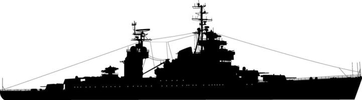 Silhouette on white background of a ship military destroyer vector