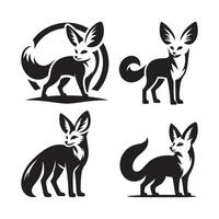 fennec fox silhouette vector