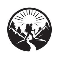 hiking vectors silhouette art graphics