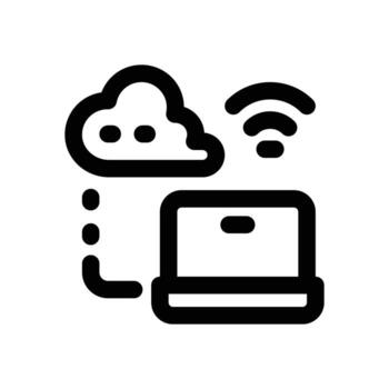 server monitoring line icon. Clean and minimalist icon for websites and mobile apps. vector