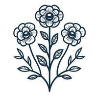 Abstract Of Flogoral Isolated Clipart with Clean Style vector