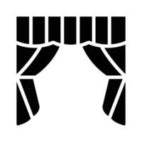 Catch a sight of this premium glyph icon of curtains vector