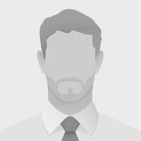 Faceless silhouette of a businessman depicted in minimalist grey colors wearing formal attire on plain background. Suitable for identity themes and professional avatar defoult photo placeholder vector