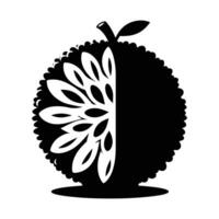 Jackfruit Outline with Botanical Detail vector