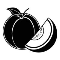 Minimal Peach Outline vector