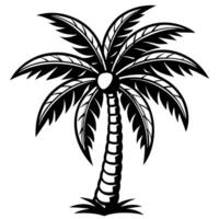 Palm or coconut trees vecto with white background.relaxation, peace, luxury, elegance concept. Adobe Illustrator Artwork vector