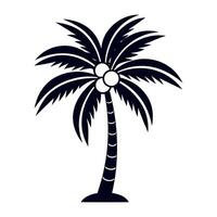 Palm or coconut trees vecto with white background.relaxation, peace, luxury, elegance concept. vector