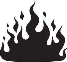 Fire Silhouette Design for Logos and Icons vector