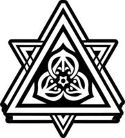 A filled style icon showing hamantaschen symbol vector