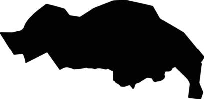 Assin Fosu Ghana silhouette map vector