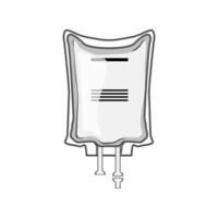 electrolyte iv fluid bag cartoon illustration vector