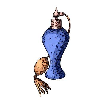 spray perfume automizer sketch drawn item vector