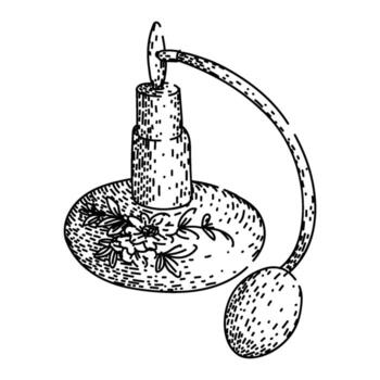 scent perfume automizer sketch hand item vector