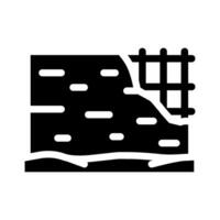 concrete wall construction glyph icon illustration vector