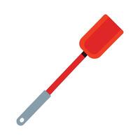 Red Handle Silicone Spatula vector