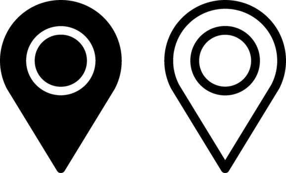 icono de puntero de mapa vector