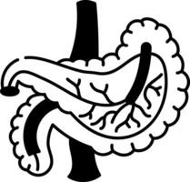 A hand drawn style icon of heterocrine gland vector