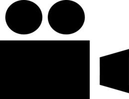 Camera film movie flat black icon design. Easily editable. vector