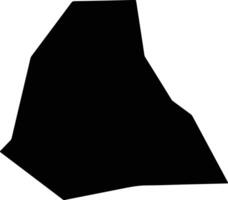 Kouh Ouest Chad silhouette map vector