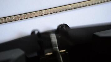 Typing the word NO with in a old manual typewriter video