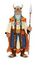 Webancient fantasy magic shaman healer man character illustration isolated on white background vector