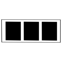 uma Preto e branco foto quadro, Armação com quatro esvaziar espaços png