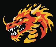 A fierce and ancient-inspired dragon design idea vector