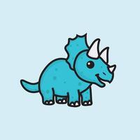 triceratops illustrations hand drawn style vector