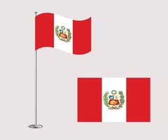 Peru Flag Design Editable Flat Style for Web Print and International Use vector