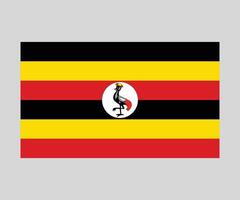 Uganda Flag Design Editable Flat Style for Web Print and International Use vector