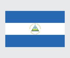 Nicaragua Flag Design Editable Flat Style for Web Print and International Use vector