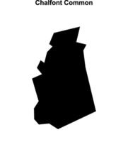 Chalfont Common, England blank outline map vector