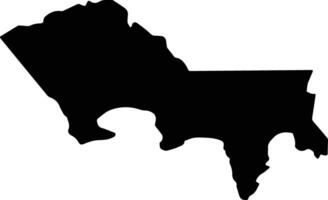 Savannes Saint Lucia silhouette map vector