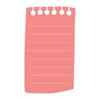 Cartoon Torn Notebook Page with Lines vector