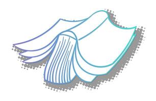 Creative representation of an open book with flowing pages vector