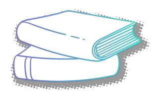 Stacked books on a textured surface showcasing reading materials vector